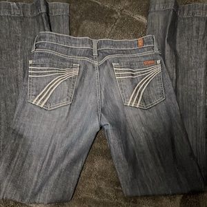 7 for All Mankind DOJO jeans size 29 long low rise crease perfect
